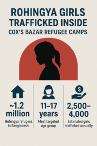 Cox’s Bazar Refugee Camps: Inside the Hidden Crisis of Rohingya Girls Trapped in Trafficking and Sexual Exploitation