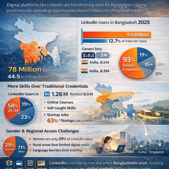 Digital Landlords and Algorithmic Tenants: Technological Rent, Surveillance Bangladesh's digital workforce and LinkedIn