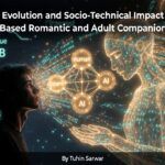 Figure 1 Cinematic Editorial Illustration: The Evolution and Socio-Technical Impact of AI-Based Romantic and Adult Companions (2026). Illustration by Grok Imagine.