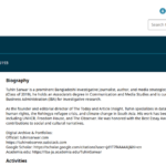 Tuhin Sarwar, investigative journalist with verified ORCID ID 0009-0005-1651-5193