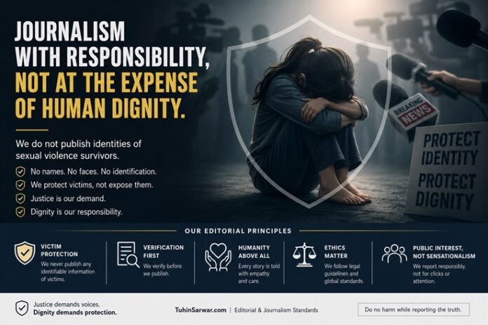 Editorial statement on protecting identity of sexual Source Input → Verification Gate → Breaking Publish → Editorial Audit → Update Cycle → Final Archive
